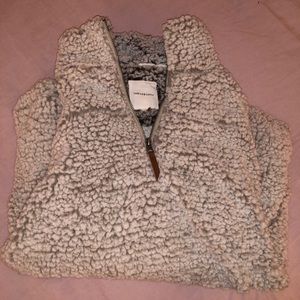 Thread and Supply grey/white Harper pullover